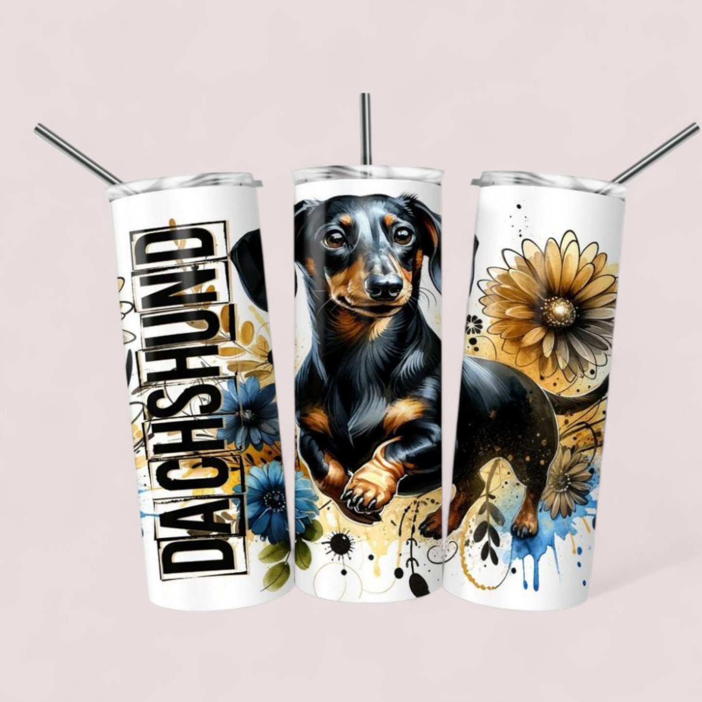 20oz Dachshund stainless steel tumbler